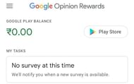 Google Opinion rewards generate surveys inconsistently (Image via Google)
